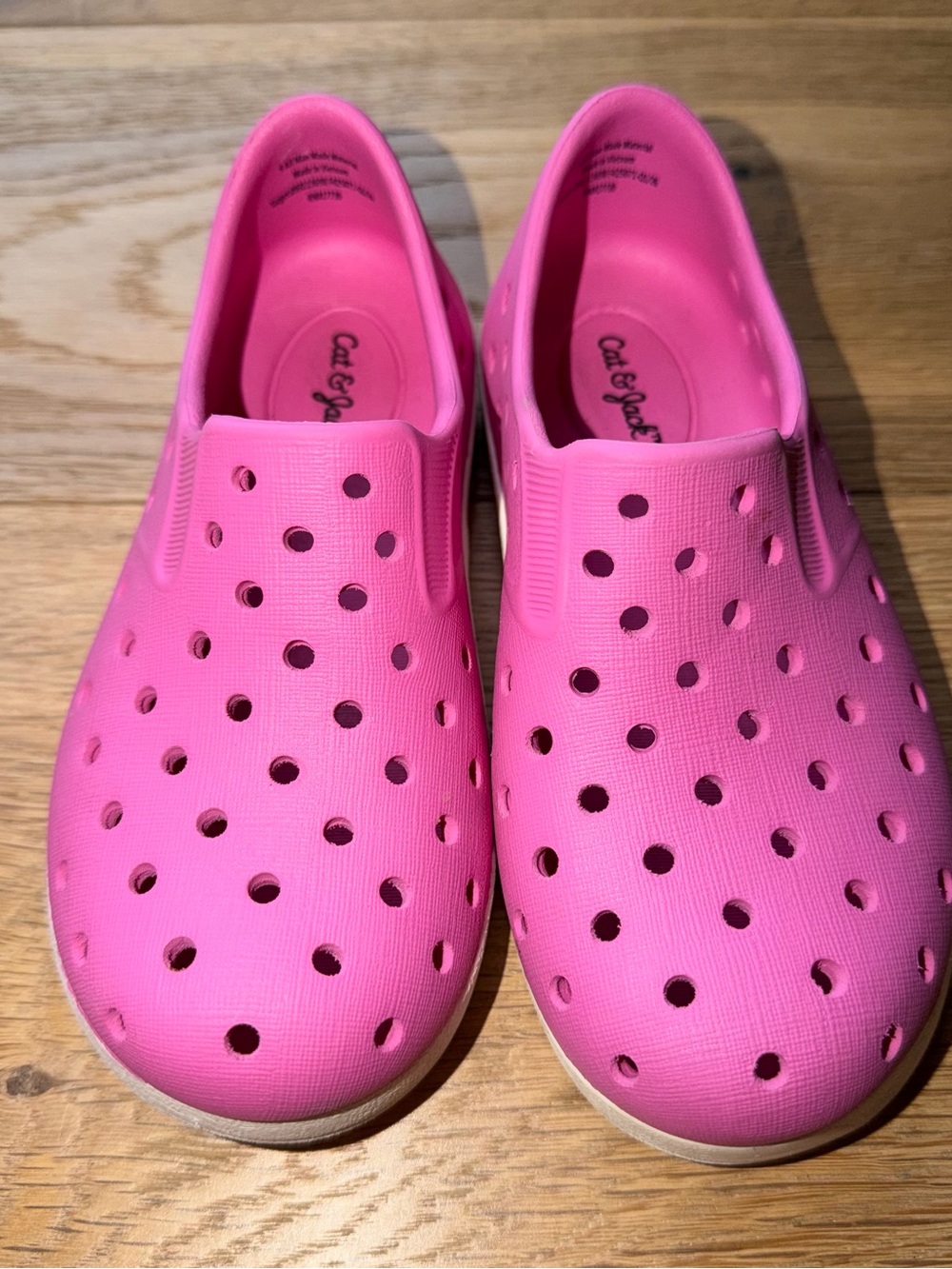 Cat & Jack Kids Pink/White Slip-On Casual Water Shoes Size 9 Little Girls